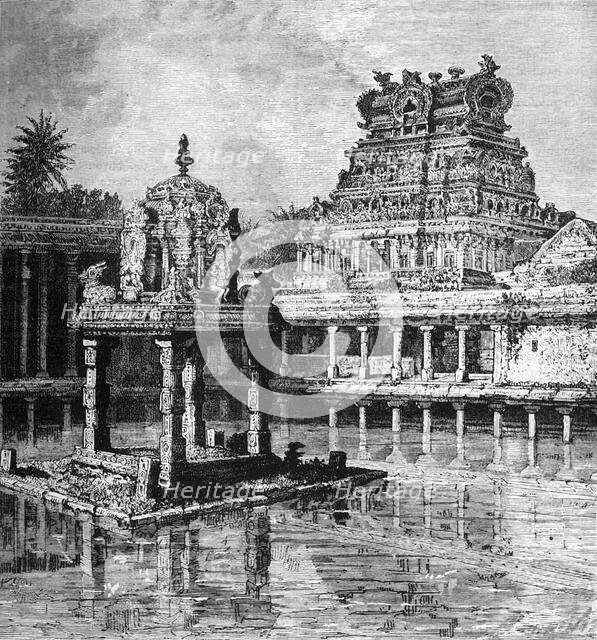 'Sacred Pool near Trichinopoly', c1891. Creator: James Grant.