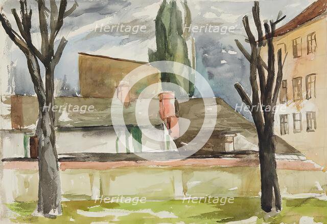 Backyard, 1943. Creator: Anny Dollschein.