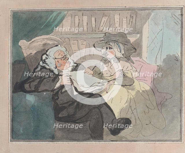 A Counselor's Opinion After He Had Retired From Practice - The Legal Consultation, ca. 1780-94. Creator: Thomas Rowlandson.