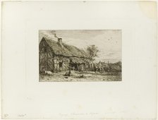 Lanscape with Peasant Dwelling, 1845. Creator: Charles Emile Jacque.