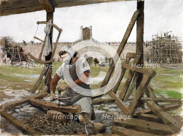 Carpenter, Scarborough Castle, 12th century, (c1990-2010). Artist: Ivan Lapper.