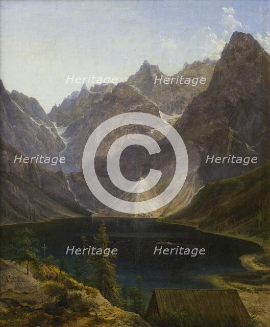 Morskie Oko Lake in the Tatra Mountains, 1837. Creator: Jan Nepomucen Glowacki.