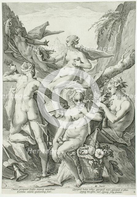 The Five Senses, 1588. Creator: Jacob Matham.