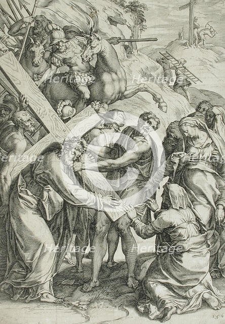 Christ Carrying His Cross, 1567. Creator: Cornelis Cort.