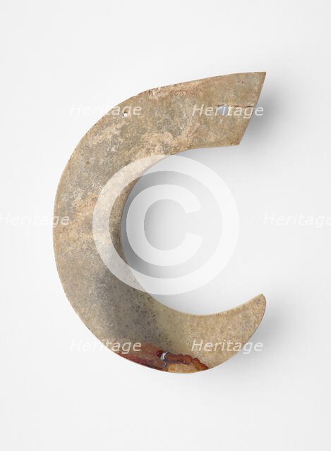 Pendant in the form of a dragon, Late Shang dynasty, ca. 1300-ca. 1050 BCE. Creator: Unknown.