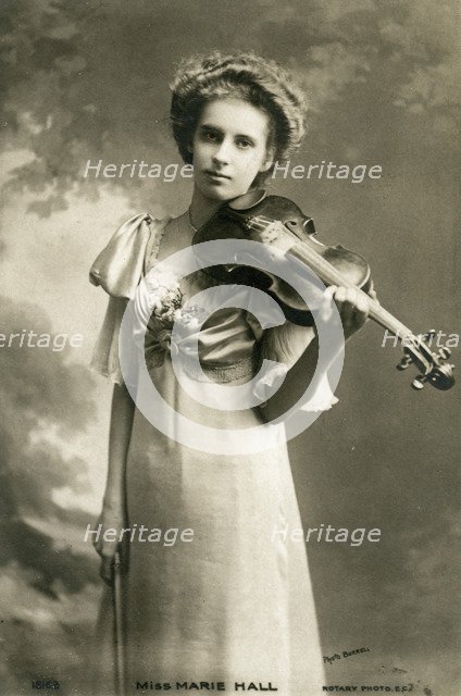 Marie Hall, English violinist, c1903.Artist: Rotary Photo