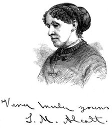 Louisa May Alcott (1832-1888), American writer, 1875. Artist: Unknown