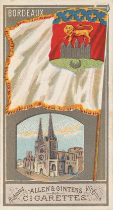 Bordeaux, from the City Flags series (N6) for Allen & Ginter Cigarettes Brands, 1887. Creator: Allen & Ginter.