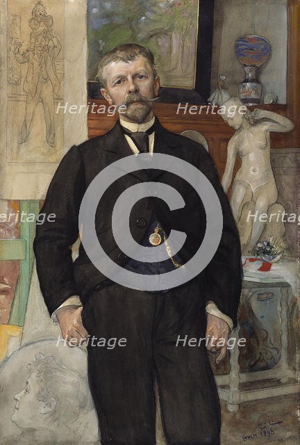 Portrait of the Architect Jac. Ahrenberg, 1898. Creator: Carl Larsson.