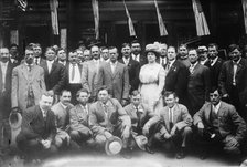 Rough riders at Cincinnati, enroute to reception of T.R. [Theodore Roosevelt], c1910-c1915. Creator: Bain News Service.