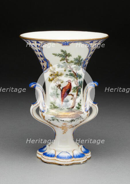 Vase, Sèvres, c. 1760. Creators: Sèvres Porcelain Manufactory, Jean-Claude Deplessis.