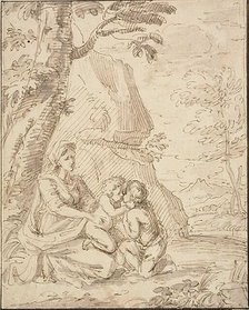 Madonna and Child with the Infant Saint John, n.d. Creators: Unknown, Lodovico Carracci.