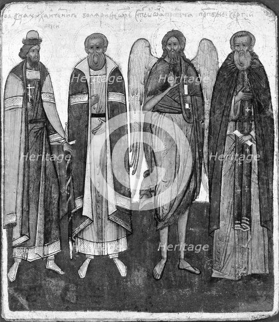 Panel from a Saints' Calendar (painted on both sides). Creator: Unknown.