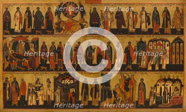 Menology of the month of August, between 1750 and 1800. Creator: Novgorod school.