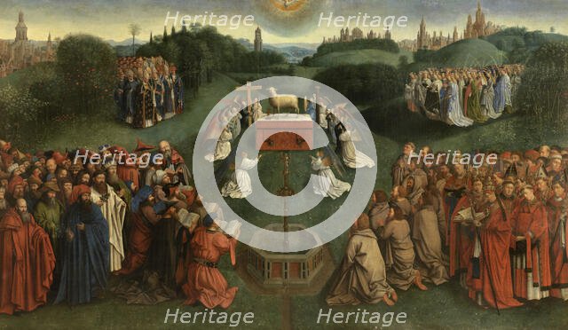 Adoration of the Lamb, c1430s. Creator: Jan van Eyck.