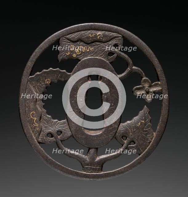 Sword Guard, second quarter of the 19th century. Creator: Masakata (Japanese).