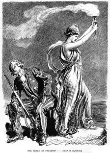 'The Torch of Freedom, Keep it Burning', 1916. Artist: Unknown