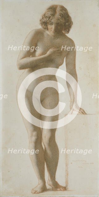 Standing female nude, 26 June, 1858. Creator: William Mulready.