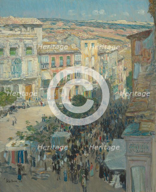 View of a Southern French City, 1910. Creator: Frederick Childe Hassam.