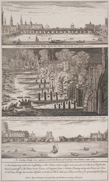 London Bridge (old), London, 1758. Artist: Anon