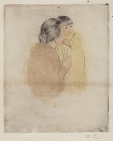 Peasant Mother and Child, c. 1894. Creator: Mary Cassatt.