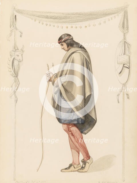 Indian Figure in Profile, 1851. Creator: Henry Kirke Brown.