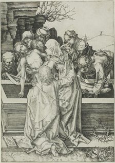The Entombment, from The Passion, c. 1480. Creator: Martin Schongauer.