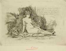 La Grande Femme à la fourrure, assise, 1878. Creator: Félicien Rops.