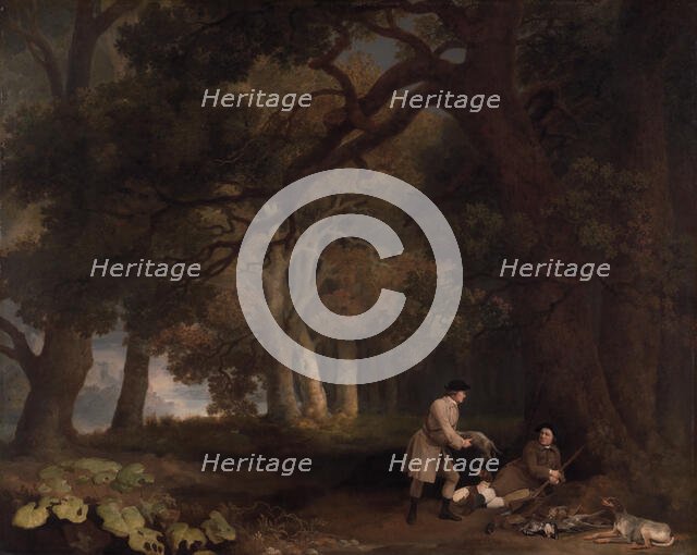 A Repose after Shooting, 1770. Creator: George Stubbs.