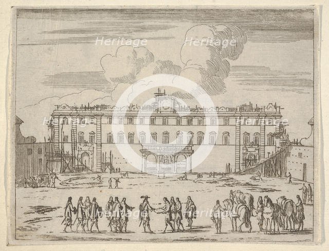 Francesco I d'Este Builds the Palazzo di Sassuolo, from L'Idea di un Principe ed Eroe Cris..., 1659. Creator: Bartolomeo Fenice.