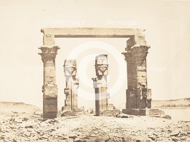 Vue du Temple de Kardassy, April 9, 1850. Creator: Maxime du Camp.