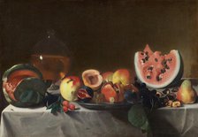 Still Life with Fruit and Carafe, c. 1610/1620. Creator: Pensionante del Saraceni.