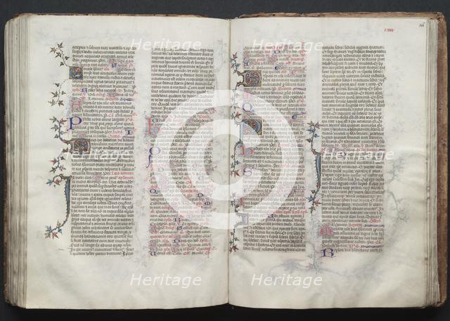 The Gotha Missal: Fol. 126r, Text, c. 1375. Creator: Master of the Boqueteaux (French); Workshop, and.