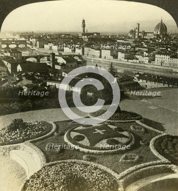 'Florence and the Arno northwest from San Miniato, Italy', c1909. Creator: Unknown.