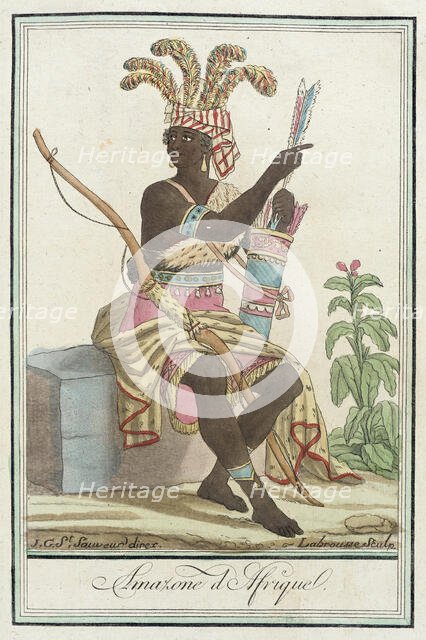 Costumes de Différents Pays, 'Amazone d'Afrique', c1797. Creators: Jacques Grasset de Saint-Sauveur, LF Labrousse.