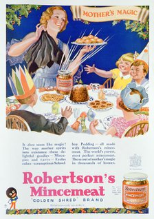 Advert for Robertson's Mincemeat, 1933. Artist: Unknown