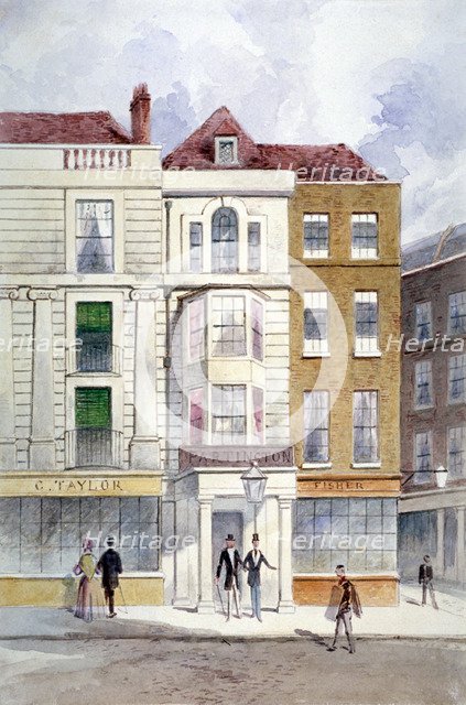 The Crown and Anchor Tavern, Arundel Street, Westminster, London, 1842. Artist: Anon