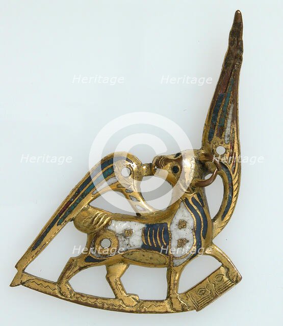 The Ox of Saint Luke (one of two appliqués from a book cover), French, ca. 1200-1225. Creator: Unknown.