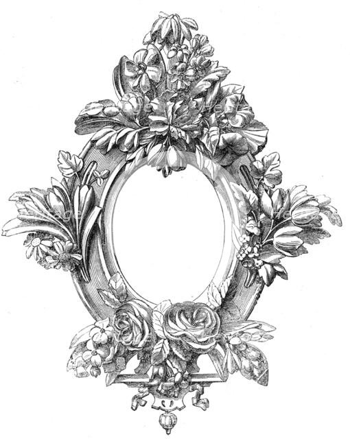 The International Exhibition: carved frame, by W. H. Baylis, 1862. Creator: Unknown.
