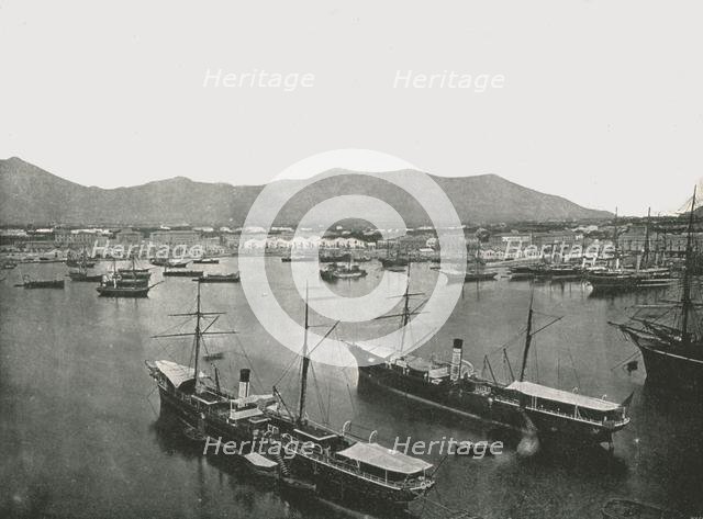 General view of the port, Palermo, Sicily, Italy, 1895. Creator: W & S Ltd.
