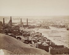 General View of the Tombs of the Mameluks as Seen from the Citadel, Cairo, 19th century. Creator: Maison Bonfils.