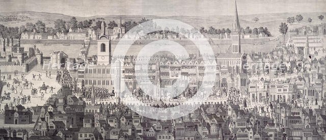 The procession of King Edward VI. to Westminster, February 19, 1547..., (1787).  Creator: Samuel Hieronymus Grimm.