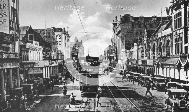 Tram on West Street, Durban, South Africa. Artist: Unknown