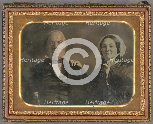 Portrait of a Man and Woman, about 1850. Creator: Unknown.