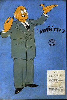 Lerroux García, Alejandro (1864-1949), Spanish politician, caricature on the cover of the satiric…