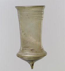 Glass Beaker with White Trails, Frankish, late 6th-early 7th century. Creator: Unknown.