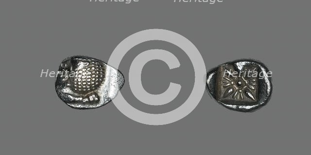 Diobol (Coin) Depicting Forepart of Lion, 478 BCE and later. Creator: Unknown.