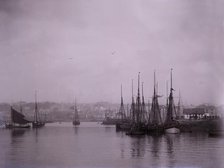 Ships in the harbour at Plymouth in Devon. Creator: Unknown.