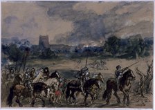 'Study for Margaret of Anjou taken Prisoner after the Battle of Tewkesbury', 1873. Artist: Sir John Gilbert