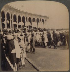 'Veterans of the Mutiny (1857) entering the Amphitheatre at the Durbar, Delhi, India', 1903. Artist: Unknown.